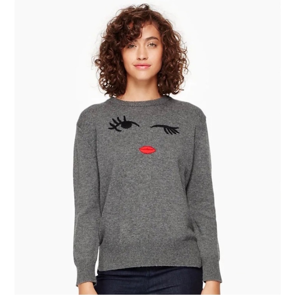 Kate Spade | Broome Street | Gray | Winking Eye | Wool Blend | Women’s Medium